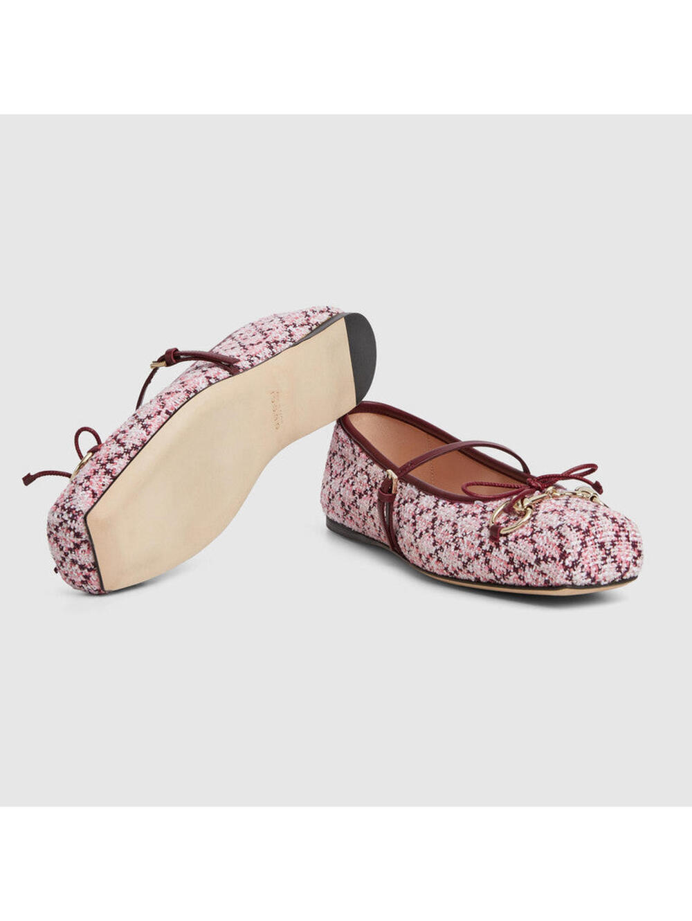 Gucci Bow Horsebit Tweed Ballet Flats (Please request your size for purchasing) - Picture 4 of 5